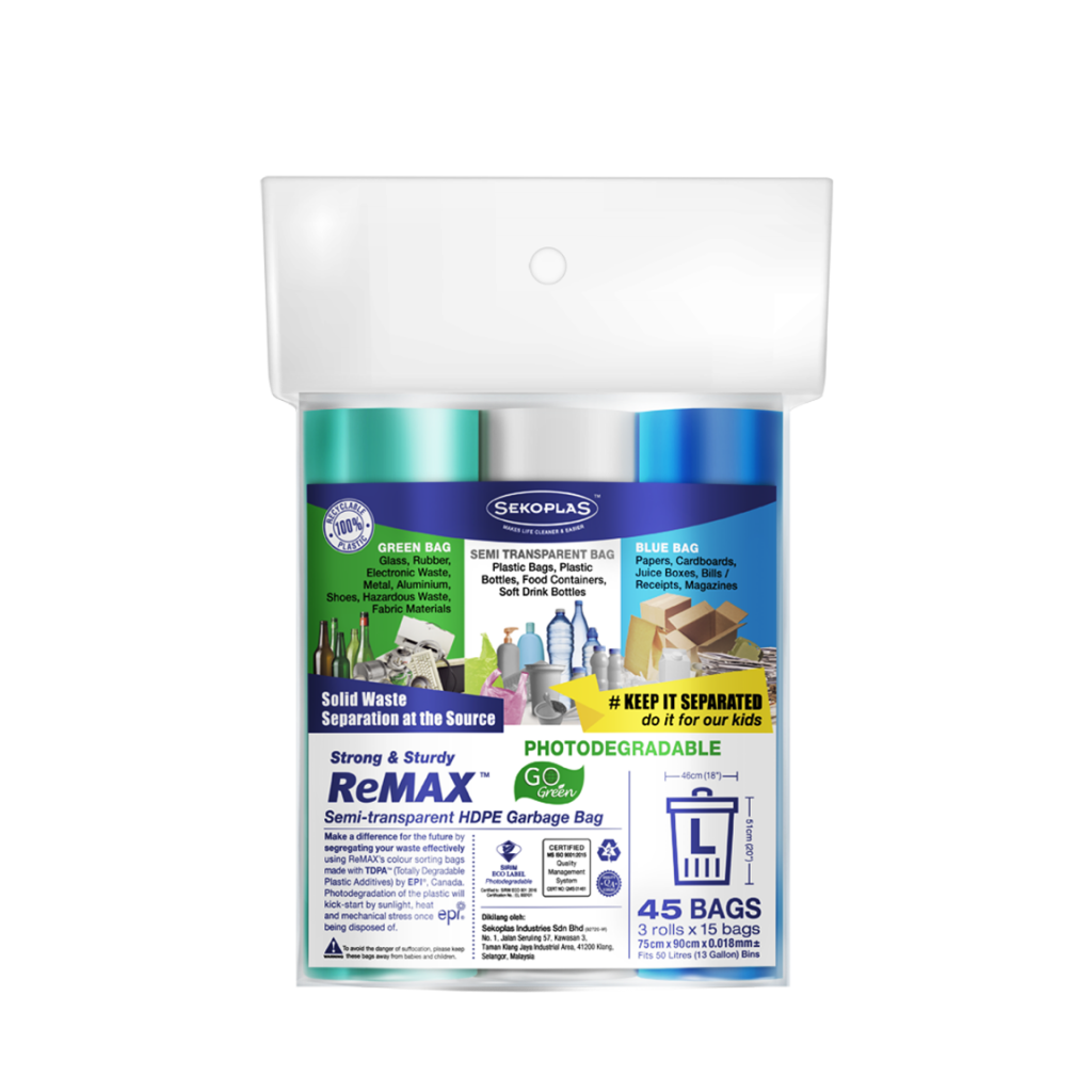 ReMAX™ 3-in-1 Roll Garbage Bags (Large)