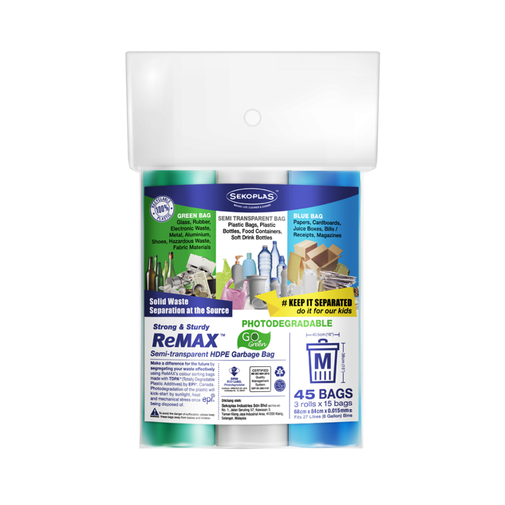 ReMAX™ 3-in-1 Roll Garbage Bags (Medium)