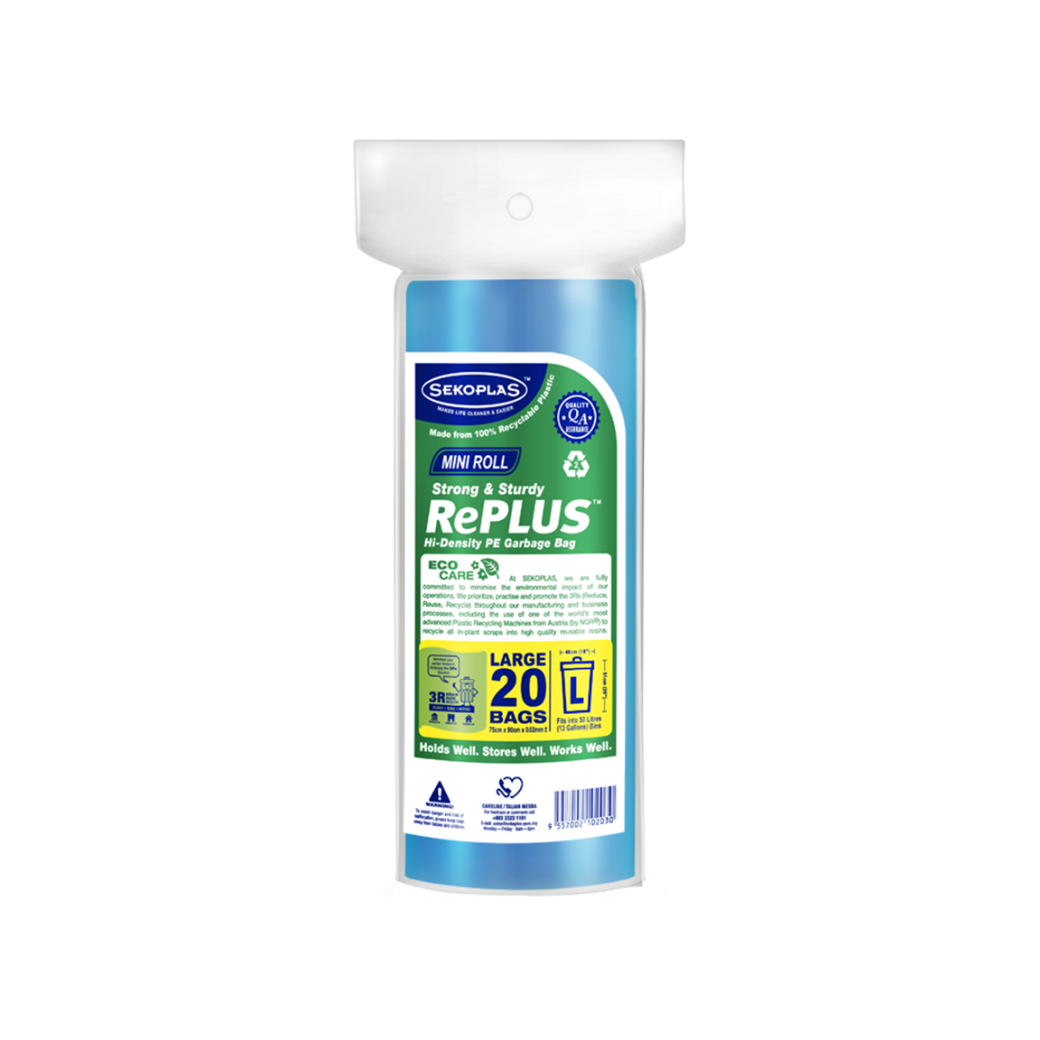 RePLUS™ HDPE Garbage Bags Mini Roll (Large)