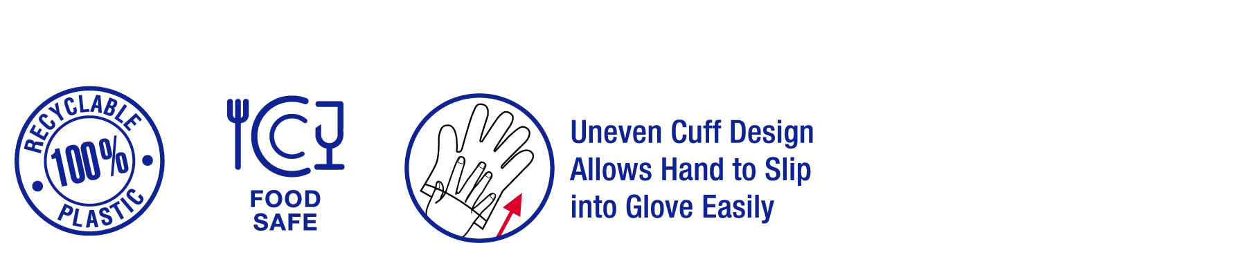 Disposable HDPE Gloves with Hanging Holes